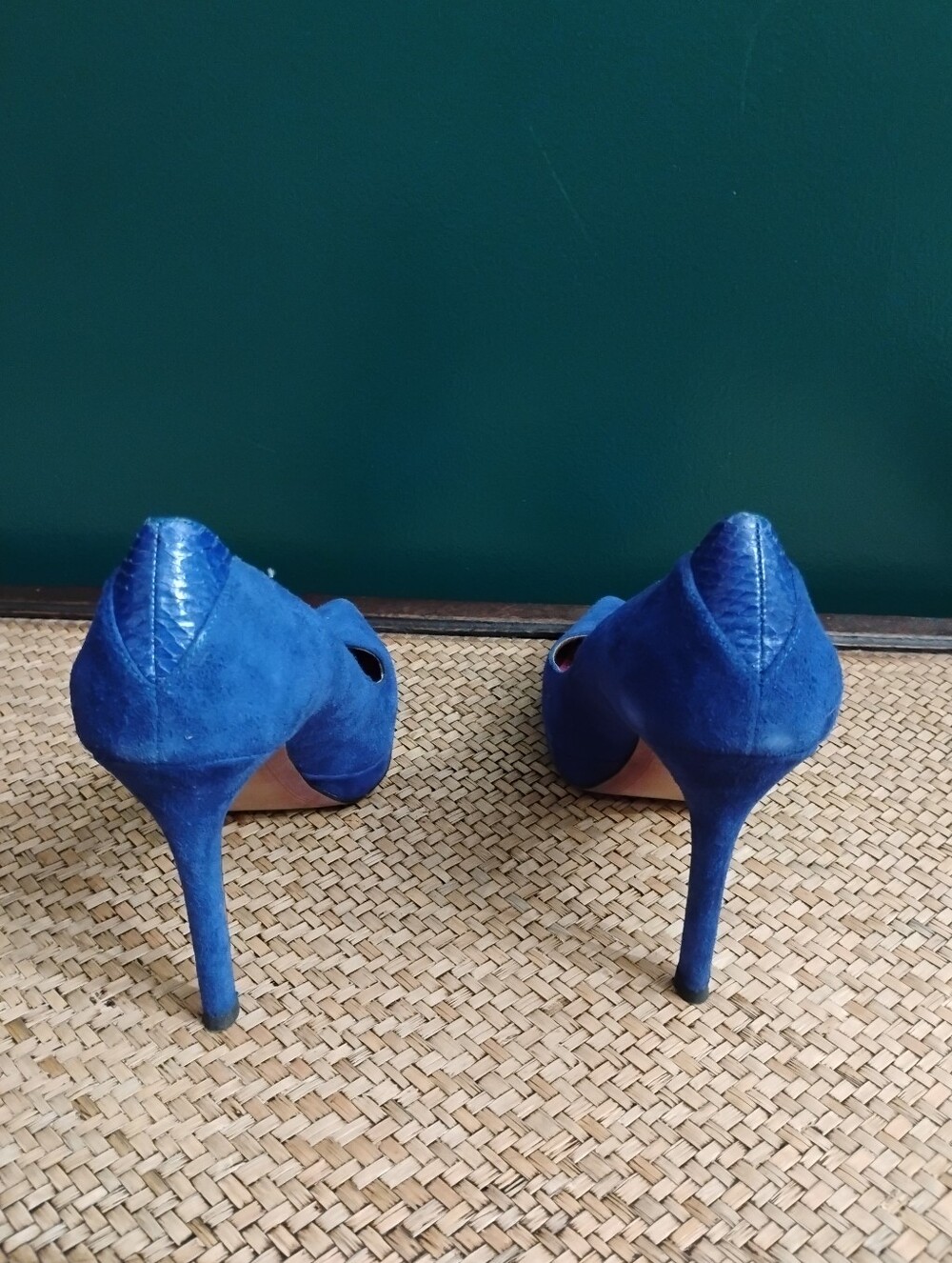 Sam Edelman Celia Mazarine Blue Suede Pumps Sz 10 - Picture 8 of 11
